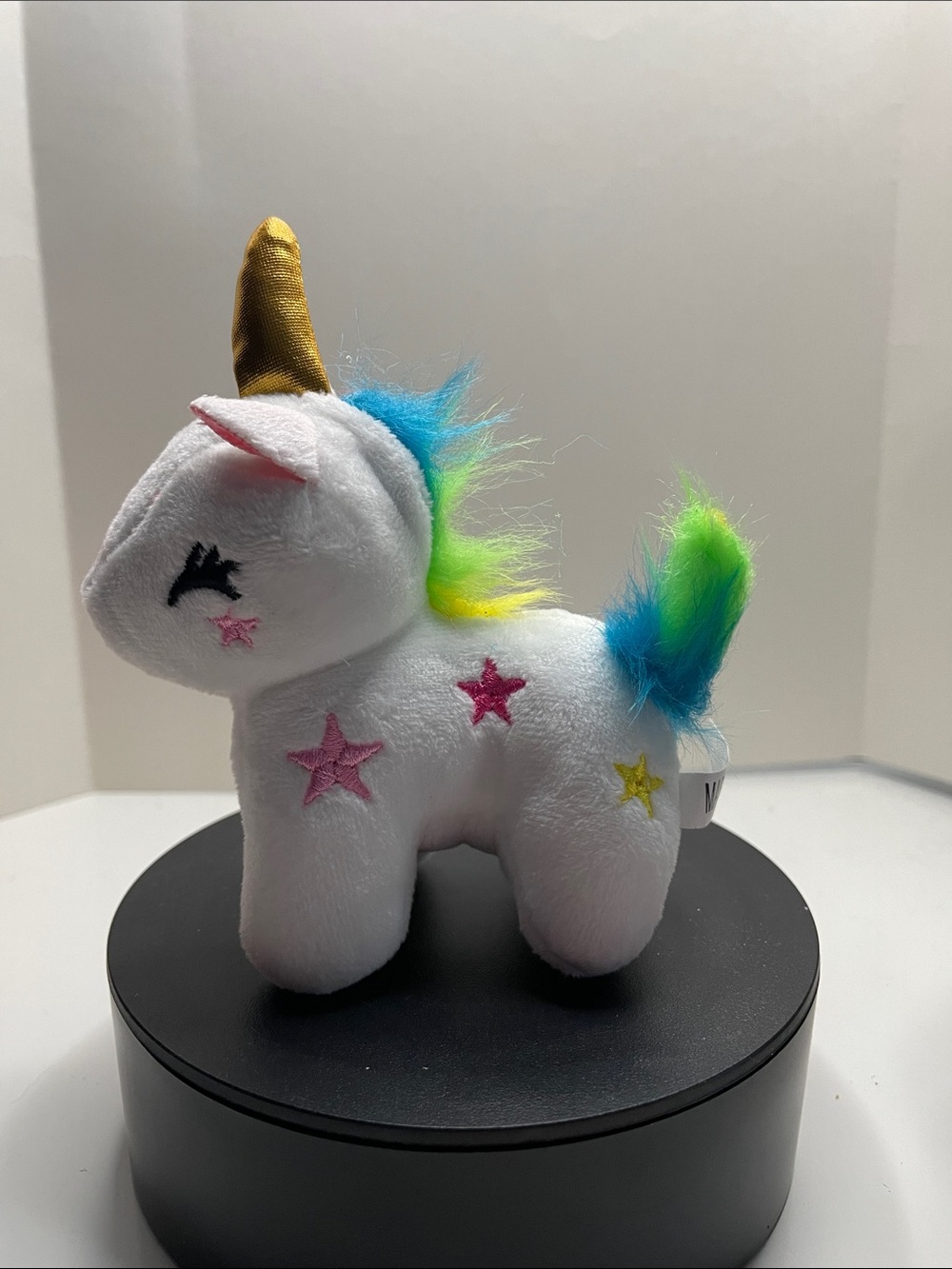 Plush White Unicorn Stuffed Toy with Rainbow Mane - Kids Toys